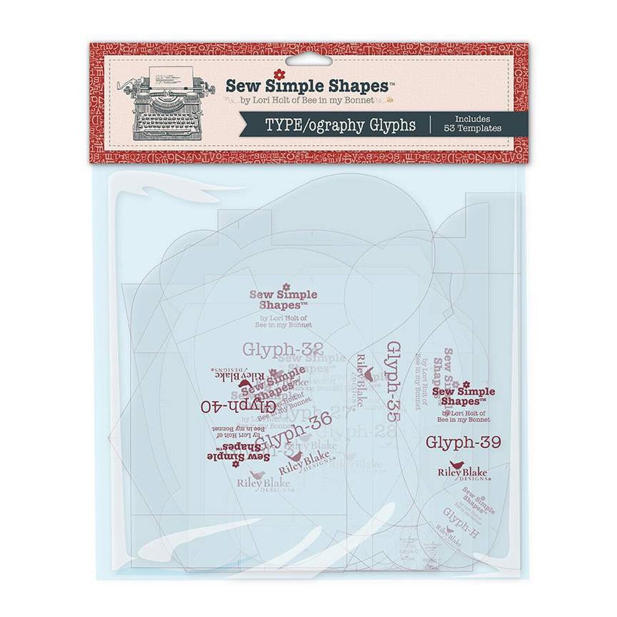 TYPE/ography Sew Simple Shapes Templates | Lori Holt - 53 Glyphs